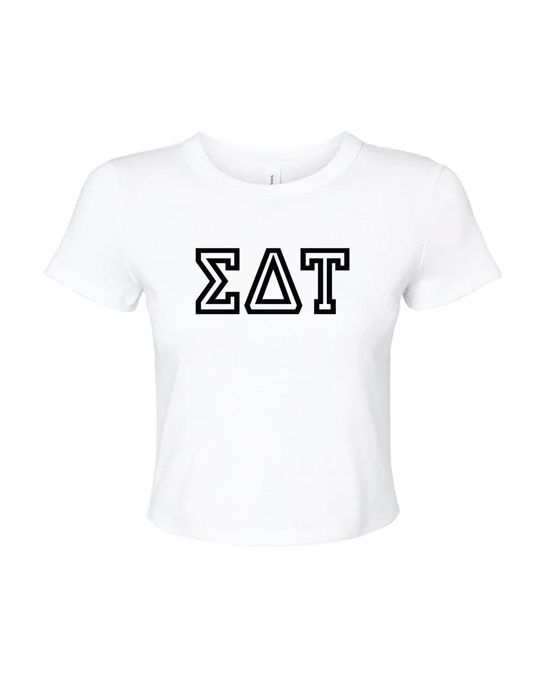 Greek Letters Outlined Sorority Baby Tee
