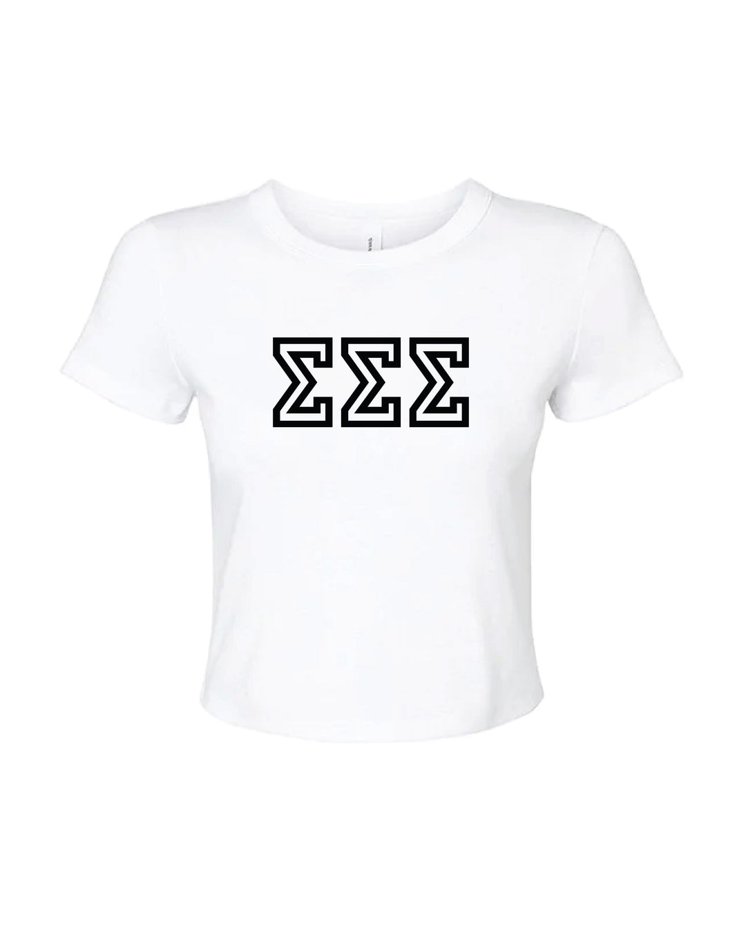 Greek Letters Outlined Sorority Baby Tee