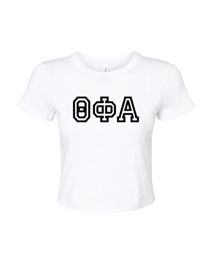 Greek Letters Outlined Sorority Baby Tee