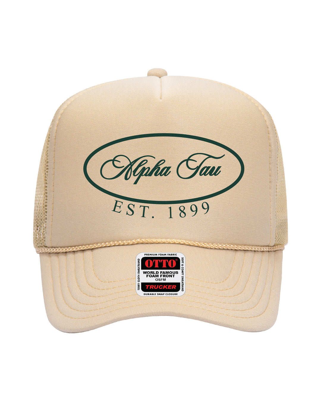 Oval Embroidered Tan Sorority Trucker Hat