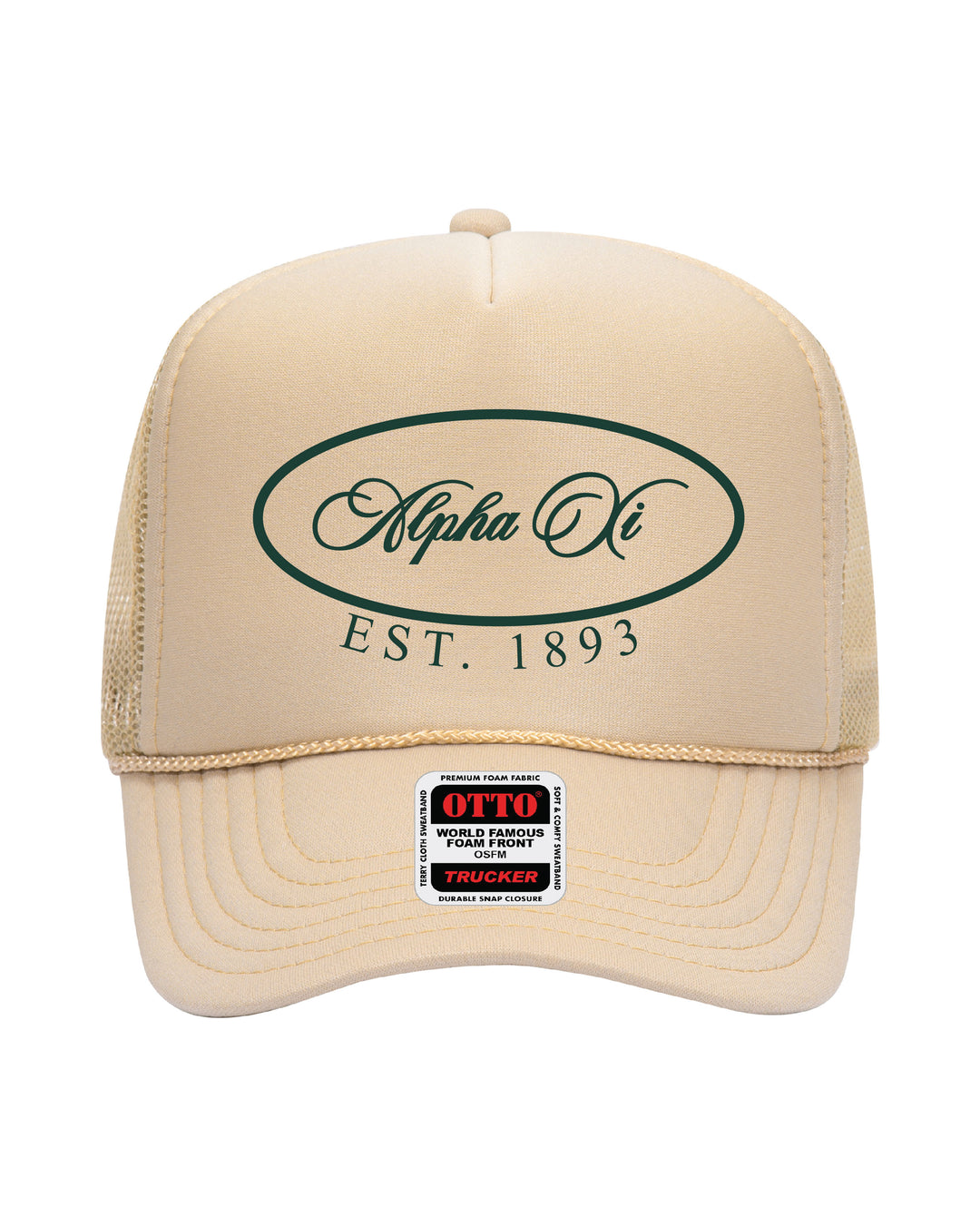 Oval Embroidered Tan Sorority Trucker Hat