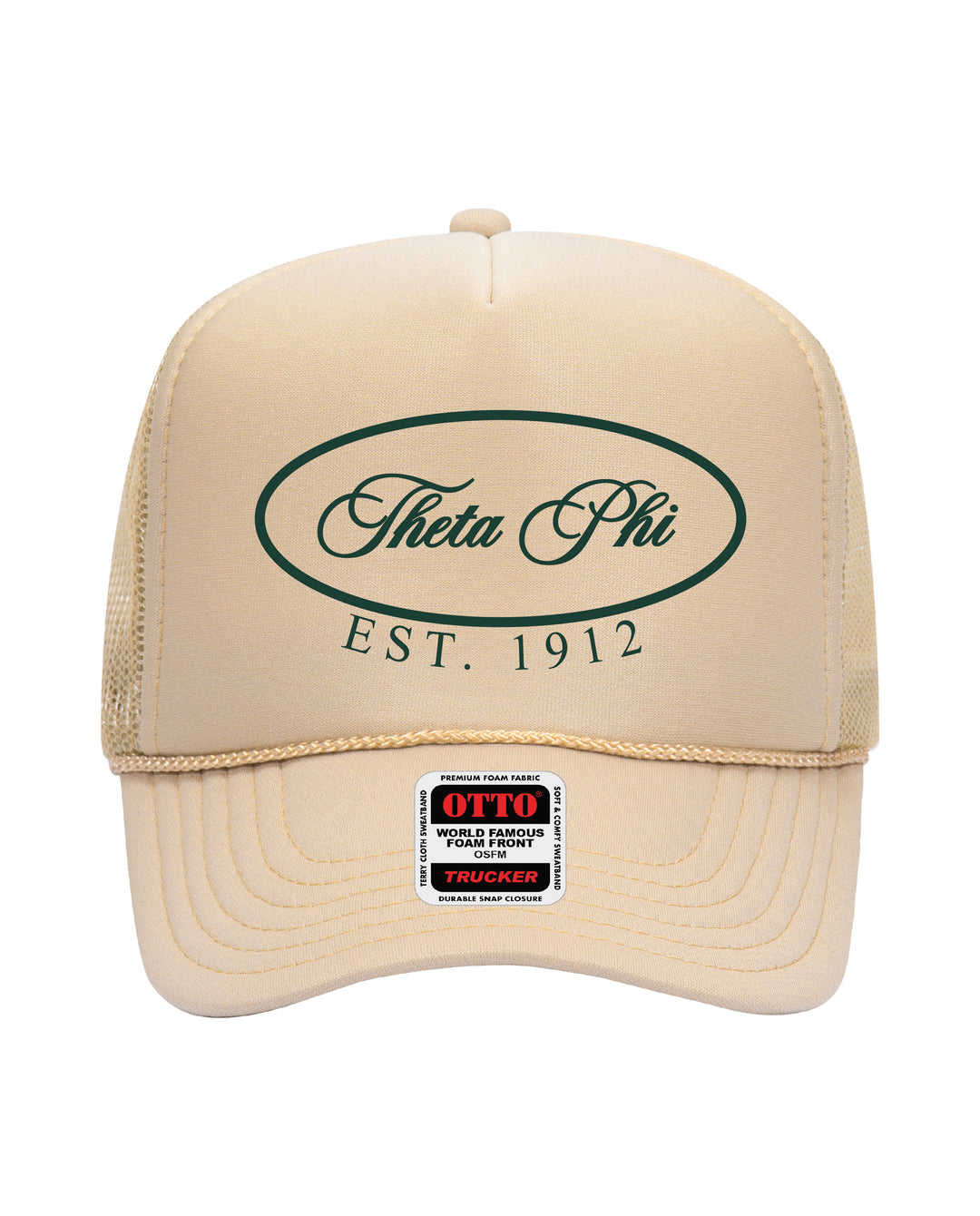 Oval Embroidered Tan Sorority Trucker Hat
