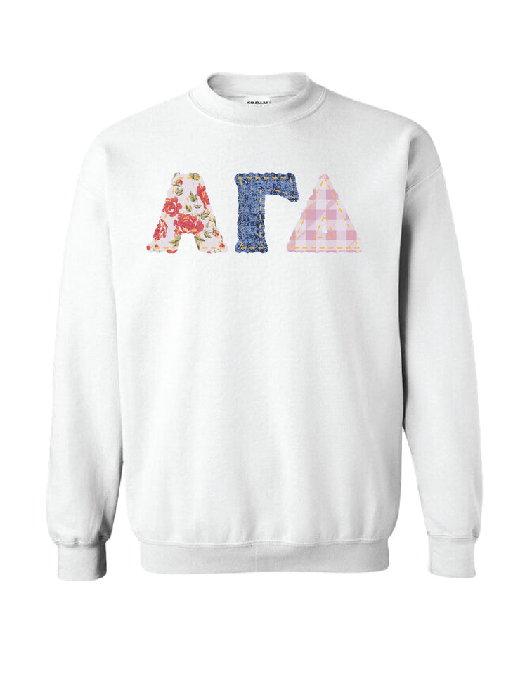 Patchwork Coquette Sorority Crewneck