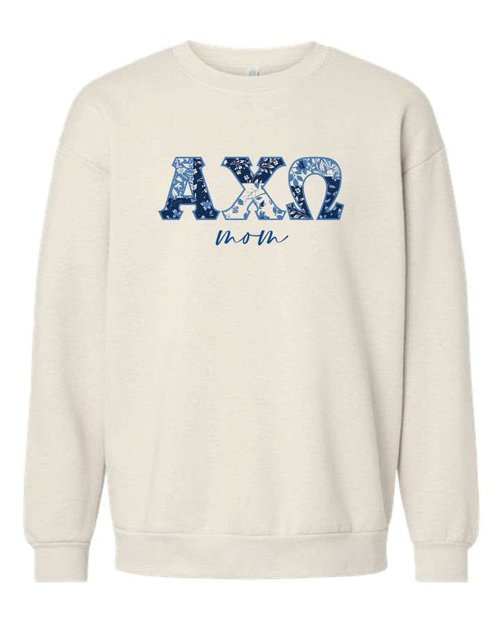 Patchwork Print Mom Sorority Crewneck 2XL