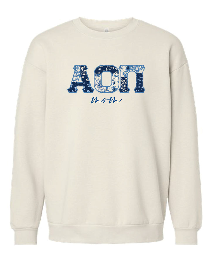Patchwork Print Mom Sorority Crewneck 2XL