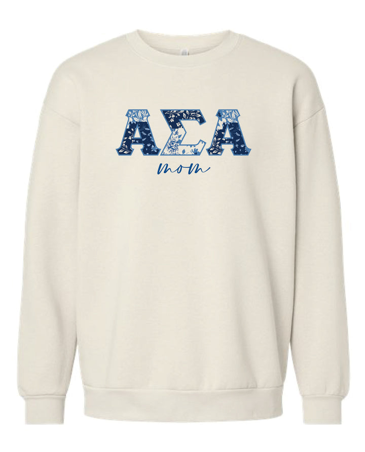 Patchwork Print Mom Sorority Crewneck 2XL