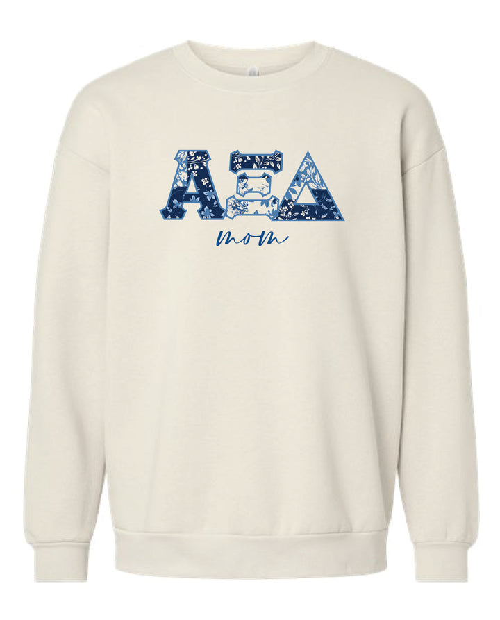 Patchwork Print Mom Sorority Crewneck 2XL