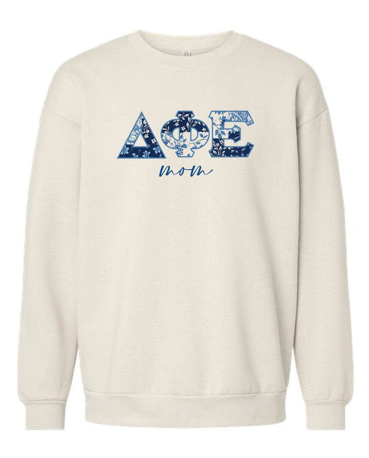 Patchwork Print Mom Sorority Crewneck 2XL