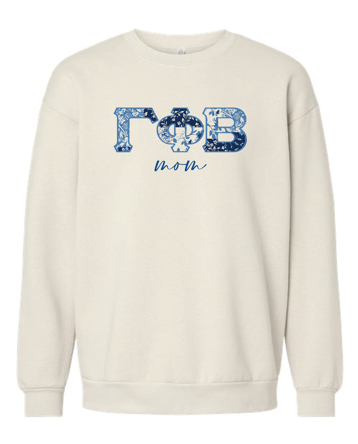 Patchwork Print Mom Sorority Crewneck 2XL