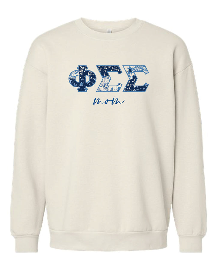 Patchwork Print Mom Sorority Crewneck 2XL