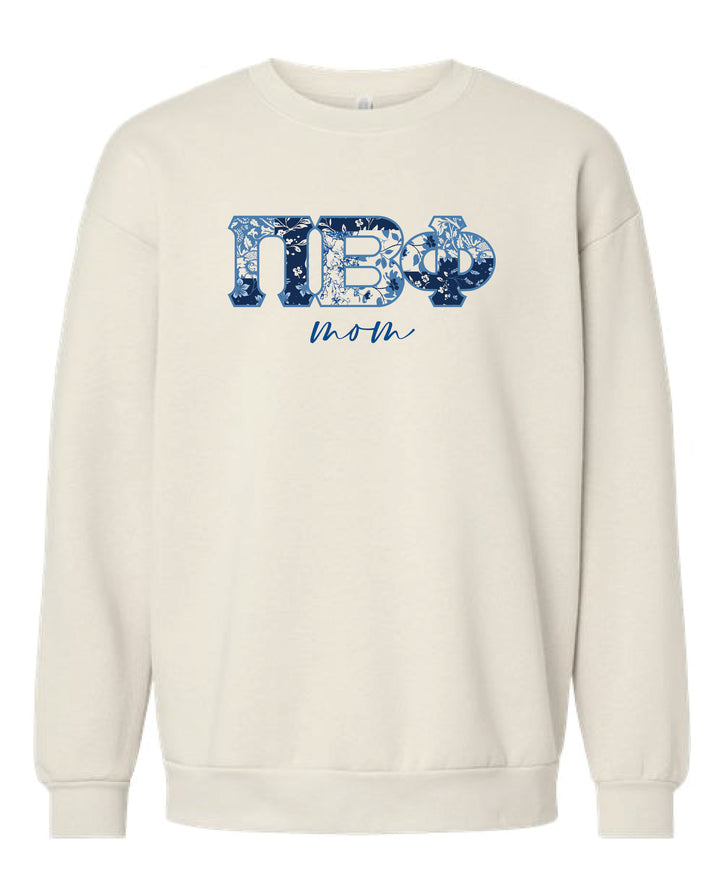 Patchwork Print Mom Sorority Crewneck 2XL
