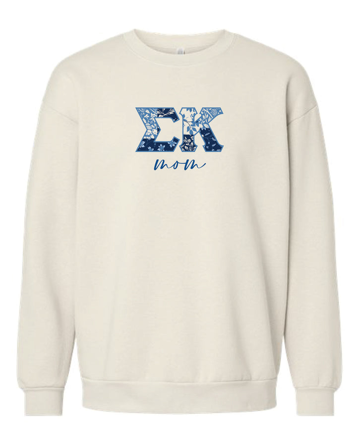 Patchwork Print Mom Sorority Crewneck 2XL