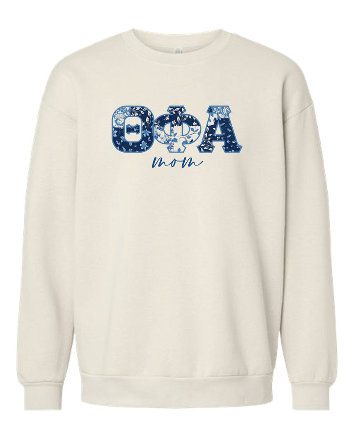 Patchwork Print Mom Sorority Crewneck 2XL