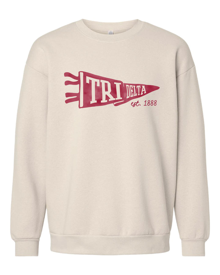 Delta Delta Delta Pennant Sorority Crewneck