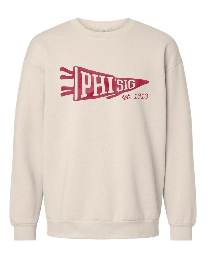Phi Sigma Sigma Pennant Sorority Crewneck