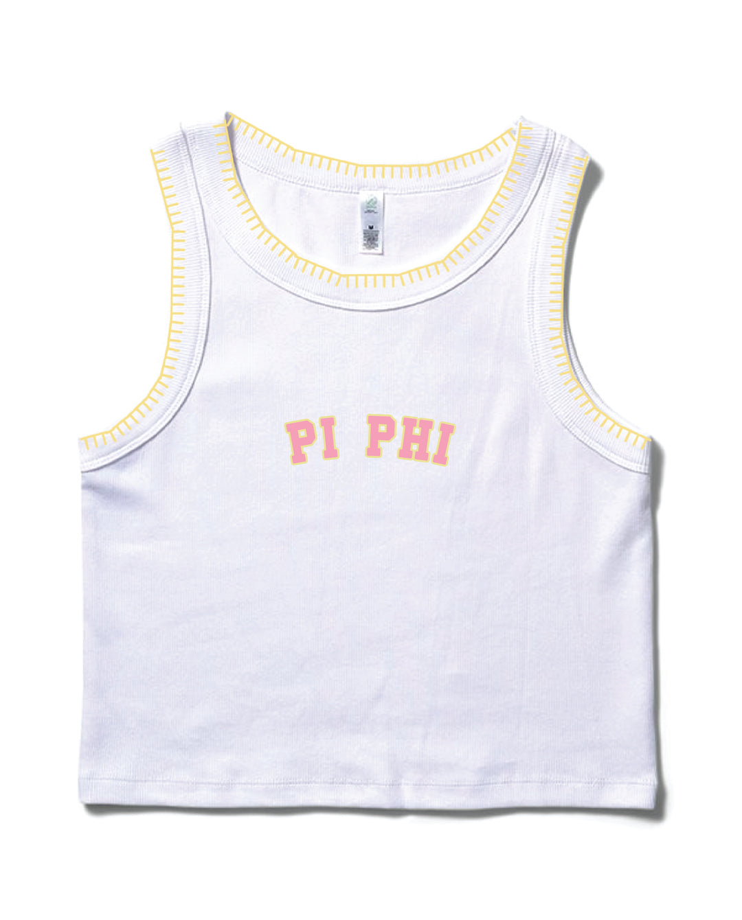 Pink Letters Stitched Sorority Tank