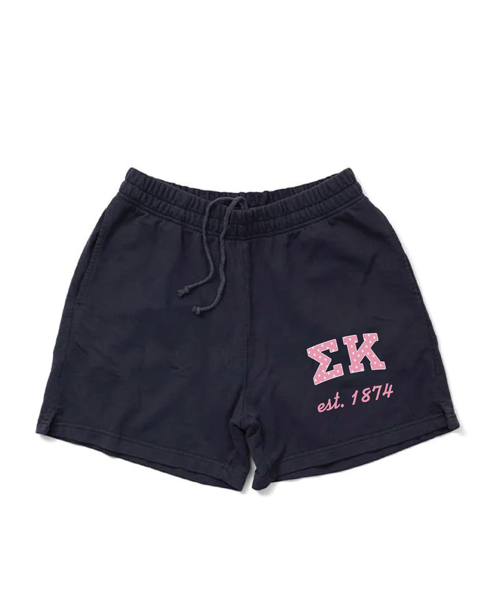Pink Polka Dot Midnight Sky Sorority Shorts