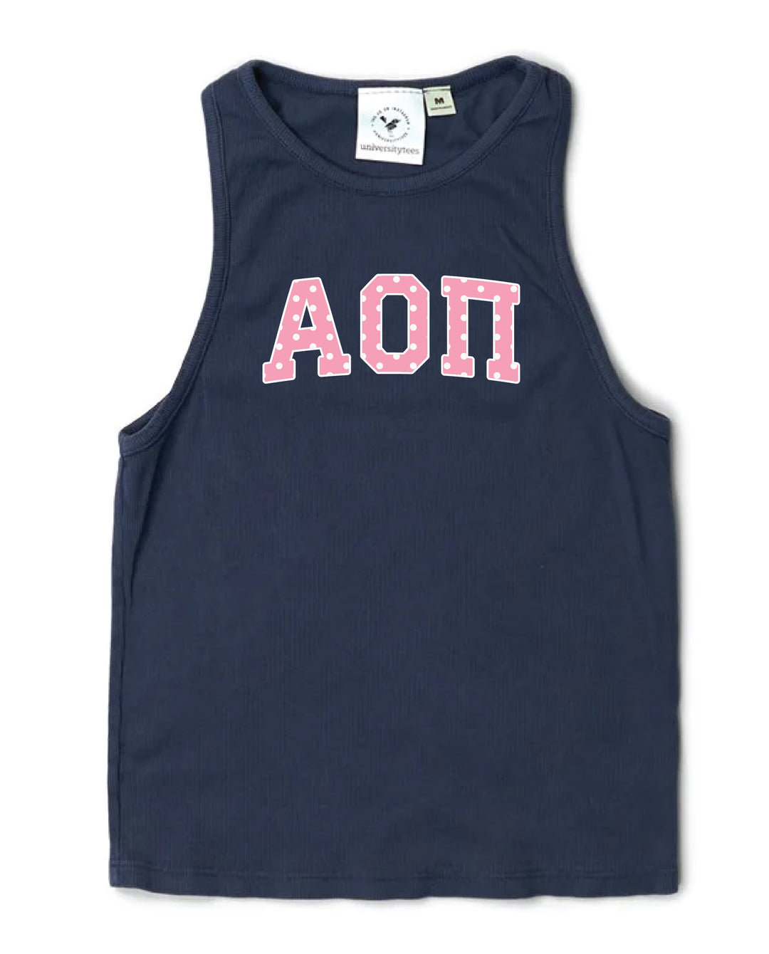 Pink Polka Dot Midnight Sky Sorority Tank