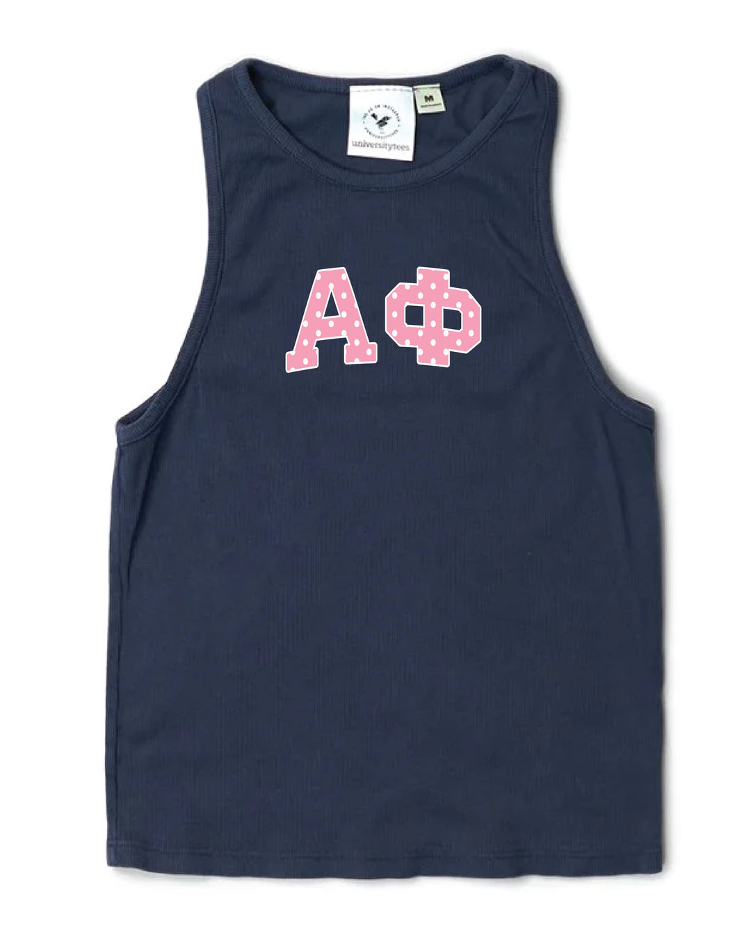 Pink Polka Dot Midnight Sky Sorority Tank