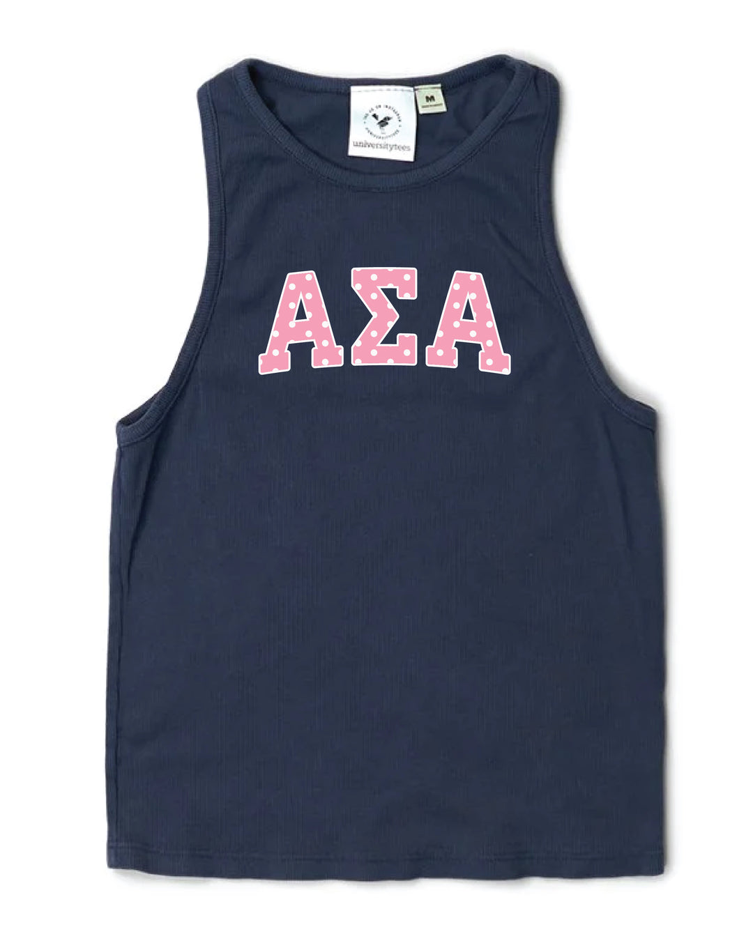 Pink Polka Dot Midnight Sky Sorority Tank