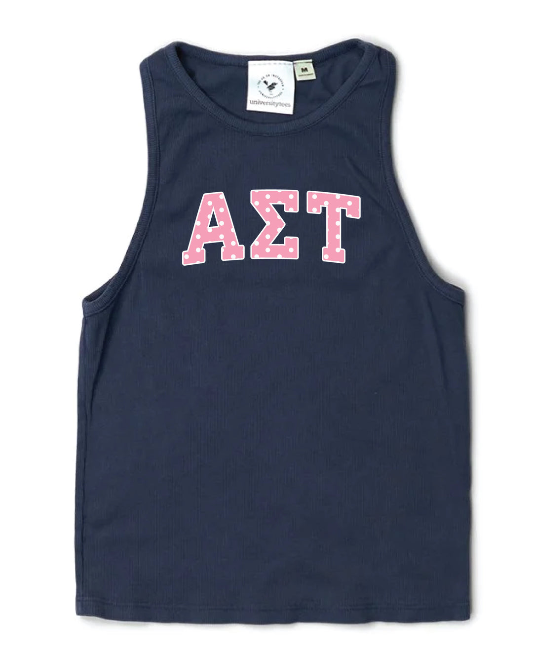 Pink Polka Dot Midnight Sky Sorority Tank