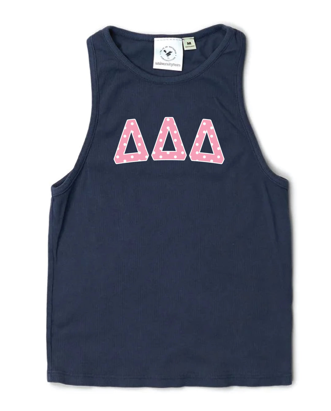 Pink Polka Dot Midnight Sky Sorority Tank
