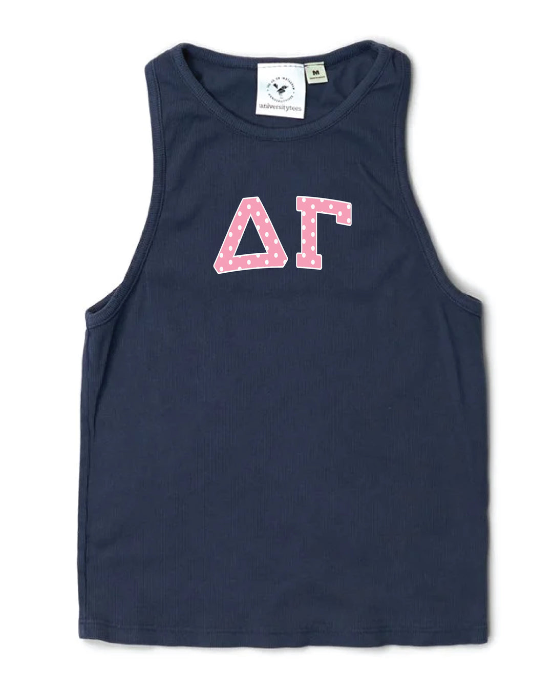 Pink Polka Dot Midnight Sky Sorority Tank