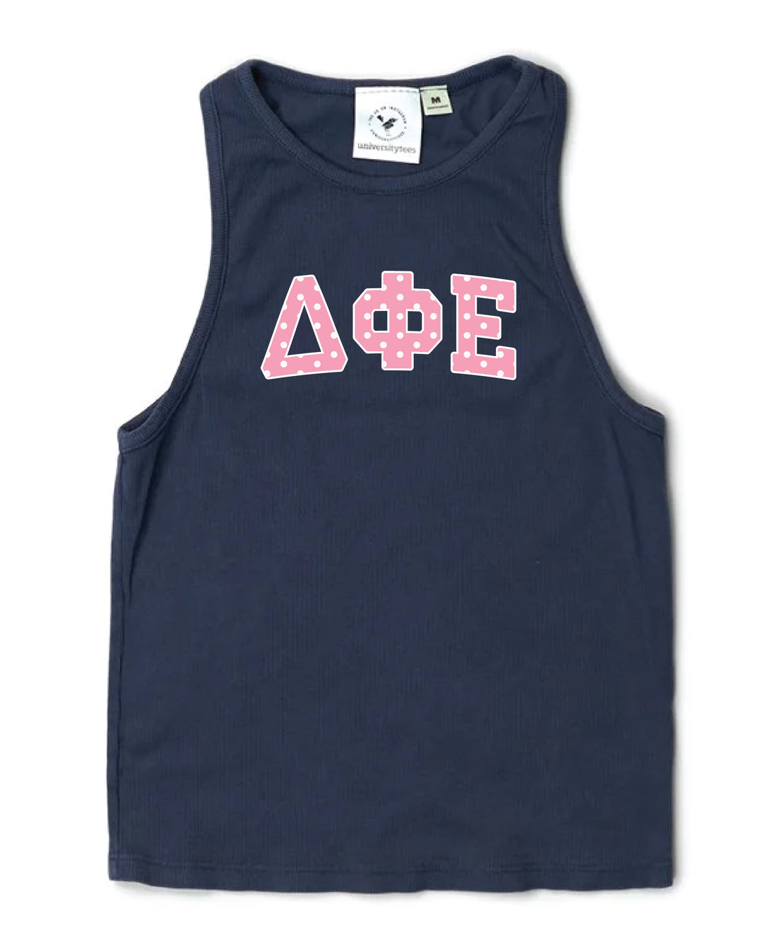 Pink Polka Dot Midnight Sky Sorority Tank