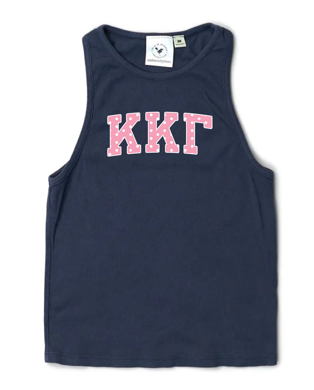 Pink Polka Dot Midnight Sky Sorority Tank
