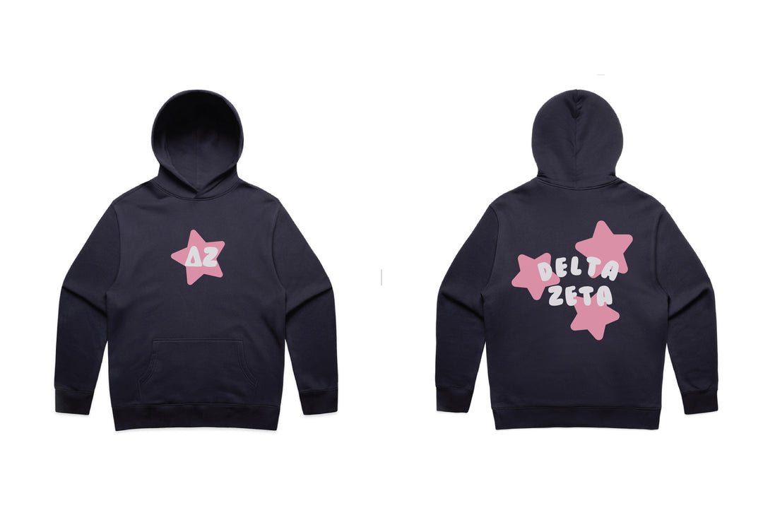 Pink Star Heavy Weight Navy Sorority Hoodie