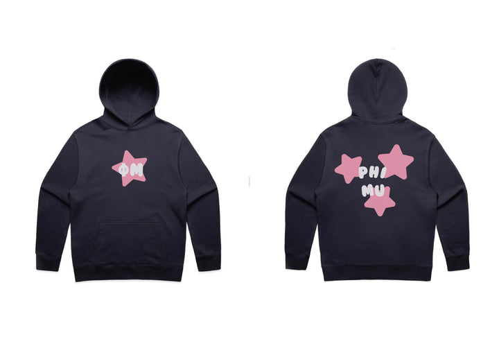 Pink Star Heavy Weight Navy Sorority Hoodie