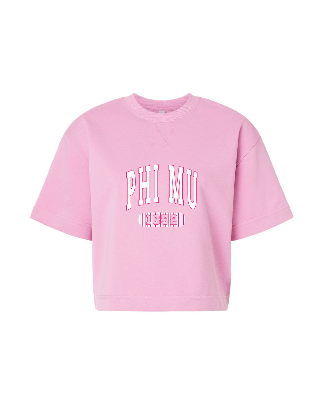 Power Pink Striped Boxy Sorority Tee