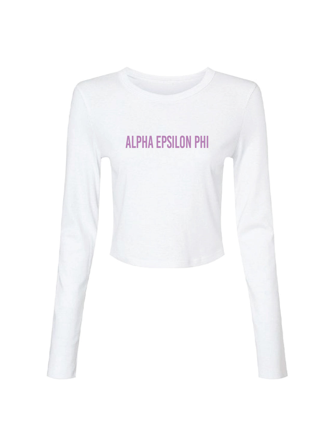 Sorority White Long Sleeve Baby Tee