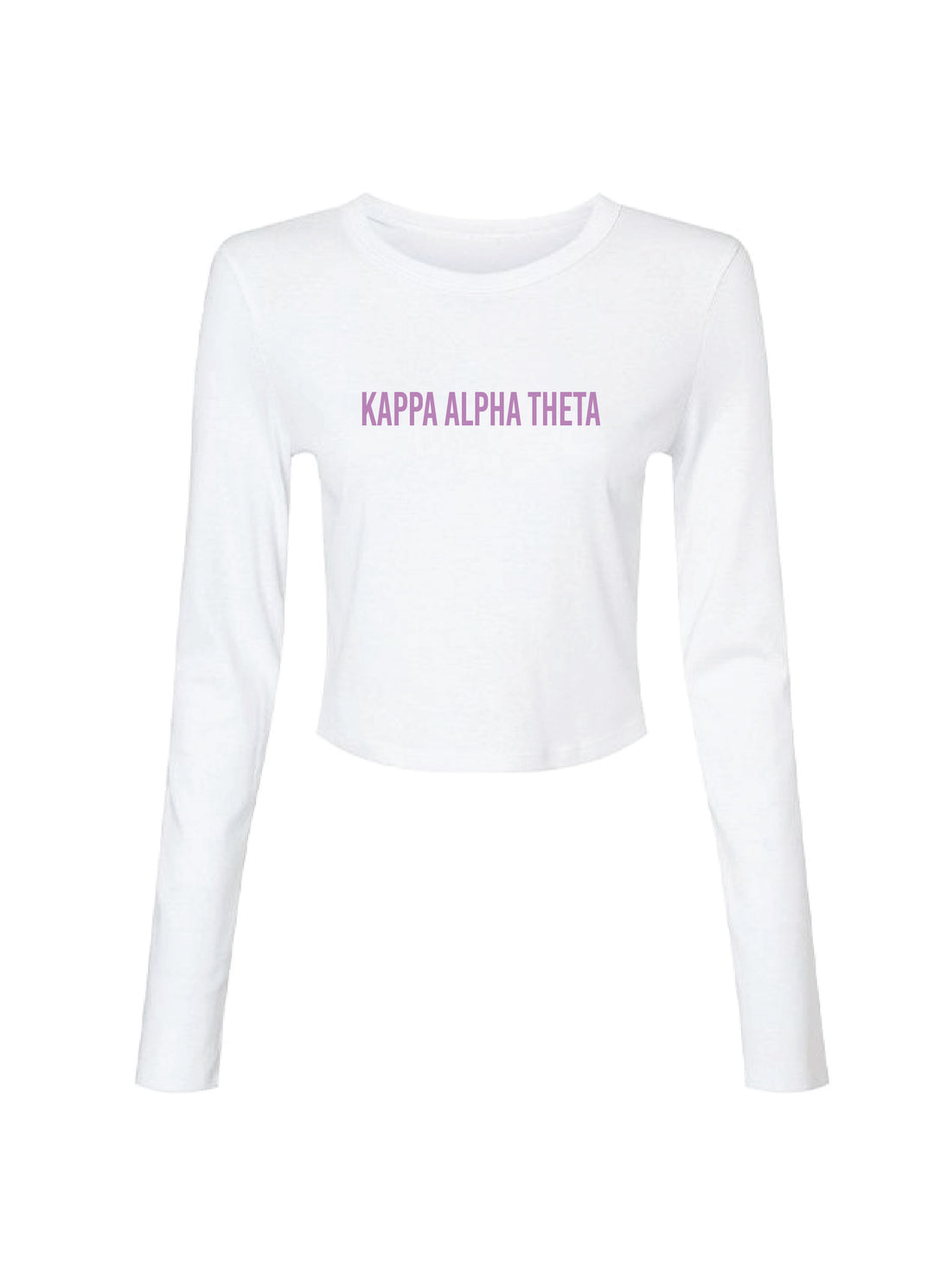 Sorority White Long Sleeve Baby Tee