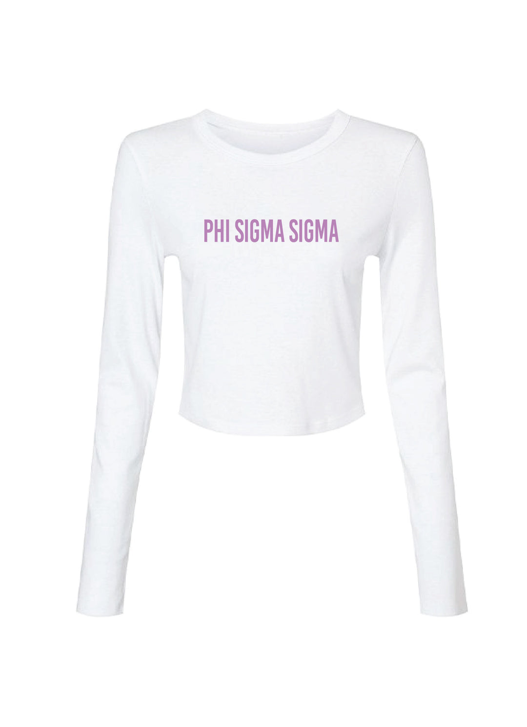 Sorority White Long Sleeve Baby Tee