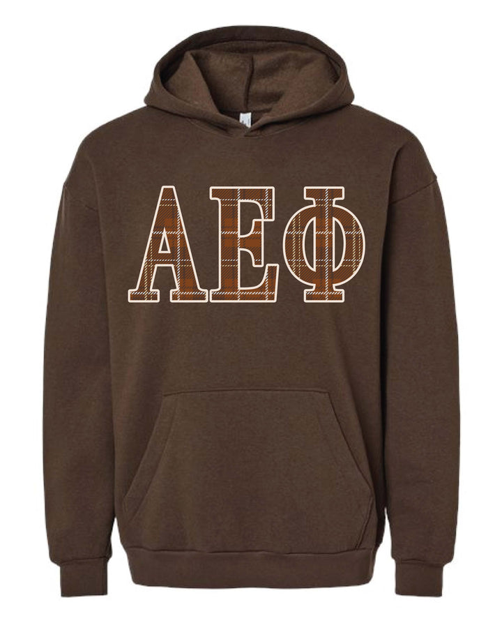 Plaid Letter Sorority Hoodie