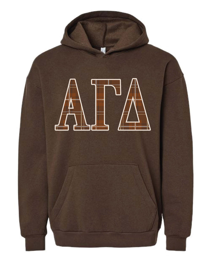Alpha Gamma Delta Plaid Hoodie