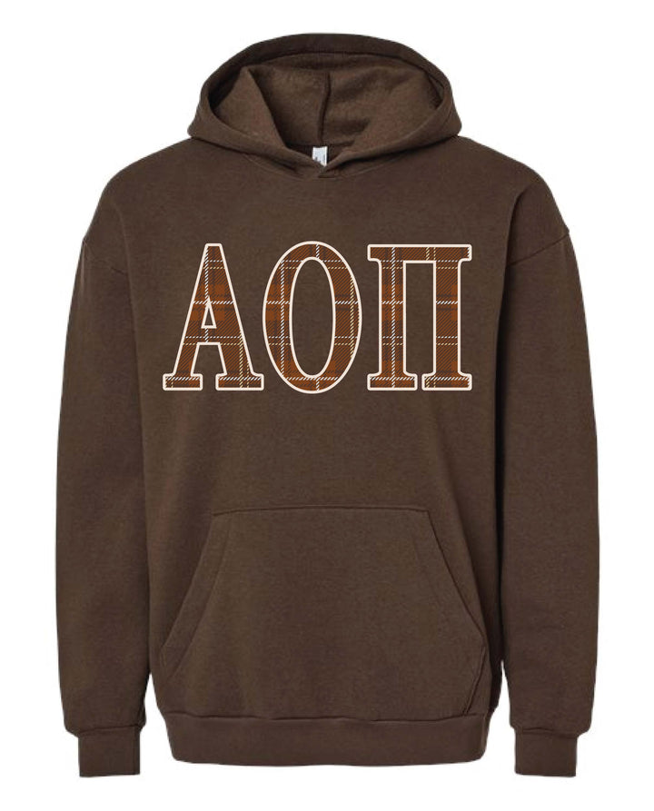 Plaid Letter Sorority Hoodie