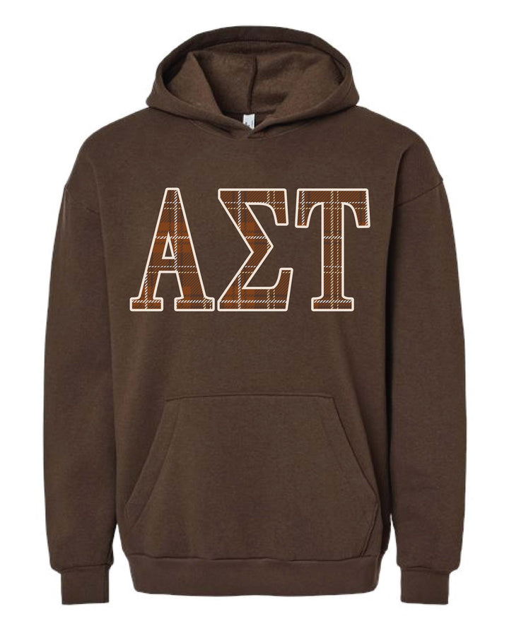 Plaid Letter Sorority Hoodie