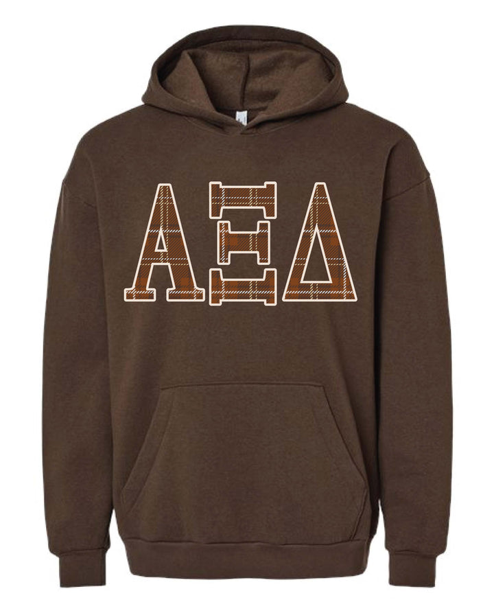 Plaid Letter Sorority Hoodie
