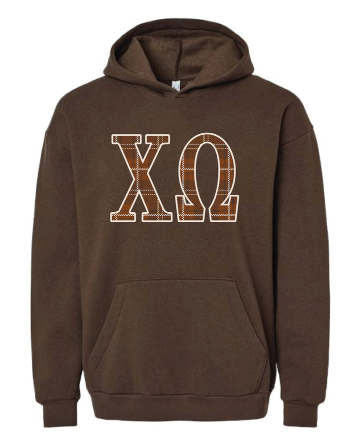 Chi Omega Plaid Hoodie