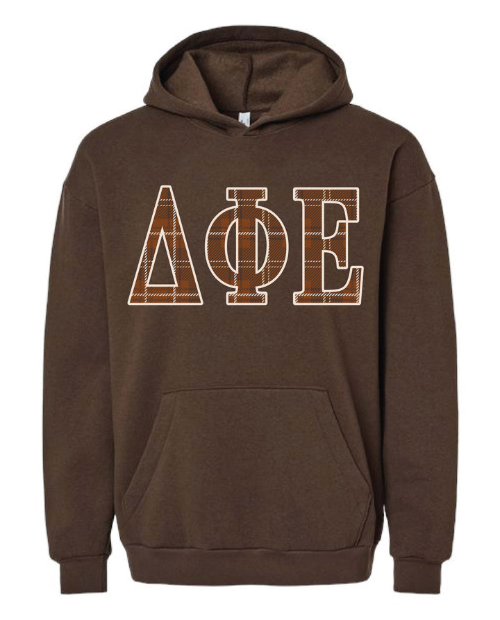 Plaid Letter Sorority Hoodie