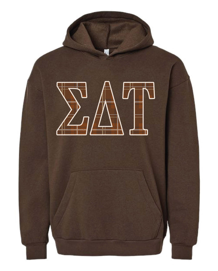 Plaid Letter Sorority Hoodie