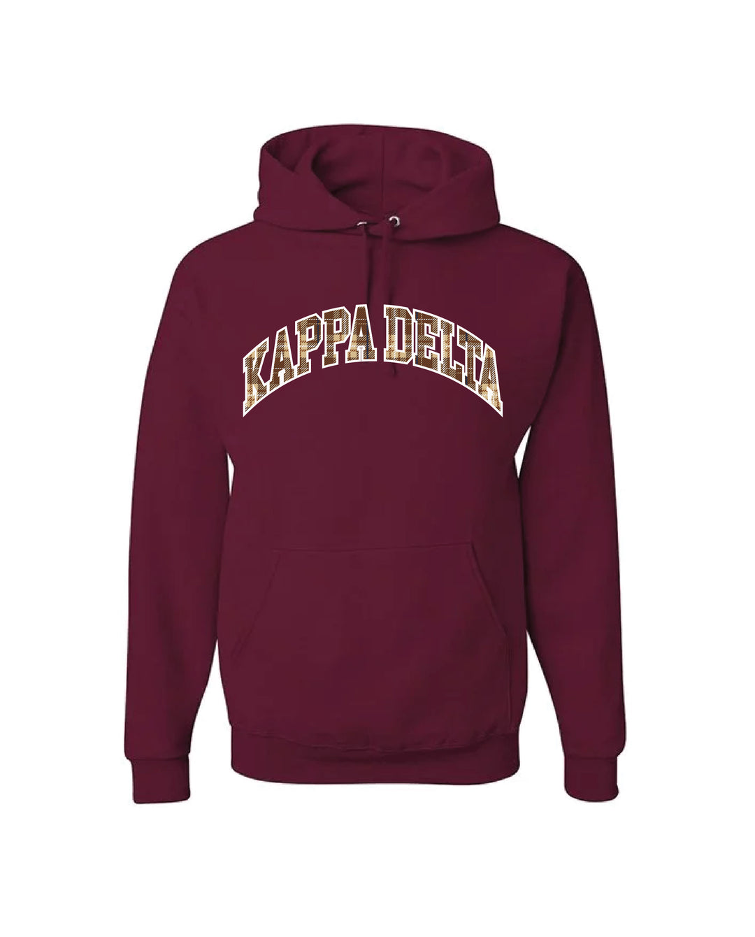 Plaid Letter Maroon Sorority Hoodie