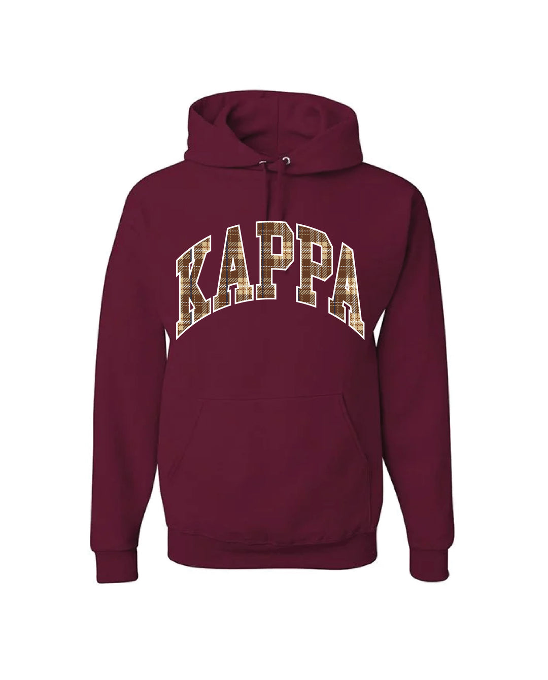 Plaid Letter Maroon Sorority Hoodie