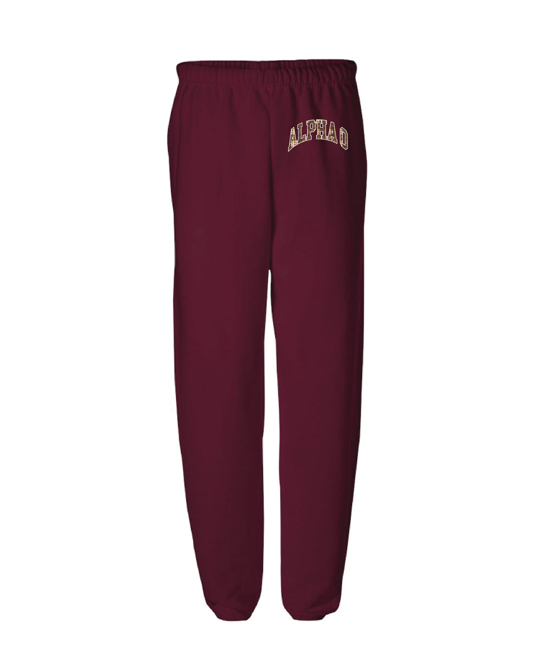 Plaid Letter Maroon Sorority Jogger