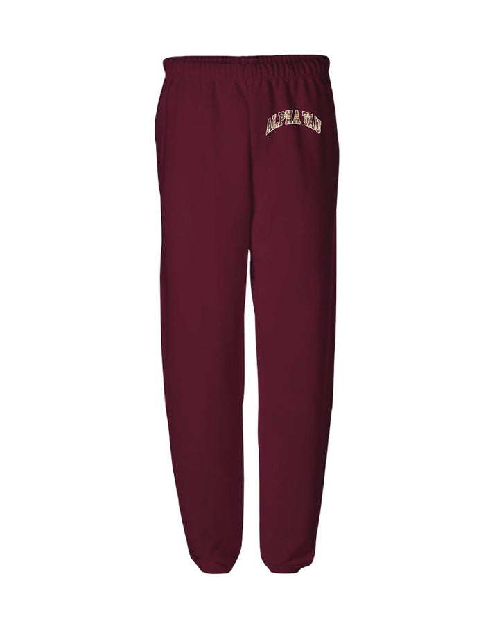 Plaid Letter Maroon Sorority Jogger