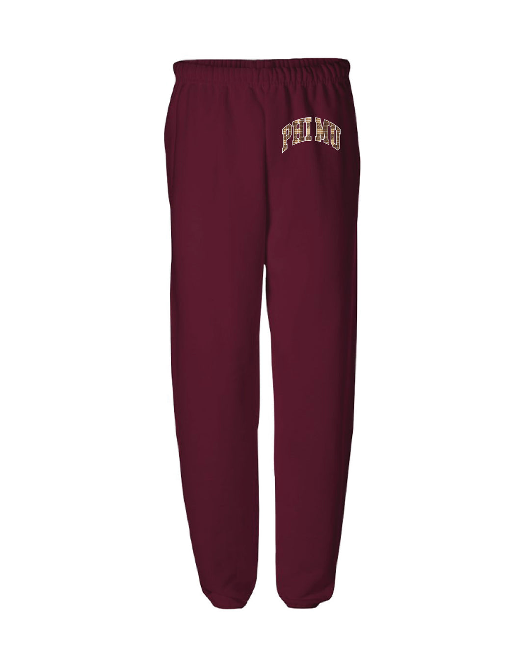 Plaid Letter Maroon Sorority Jogger