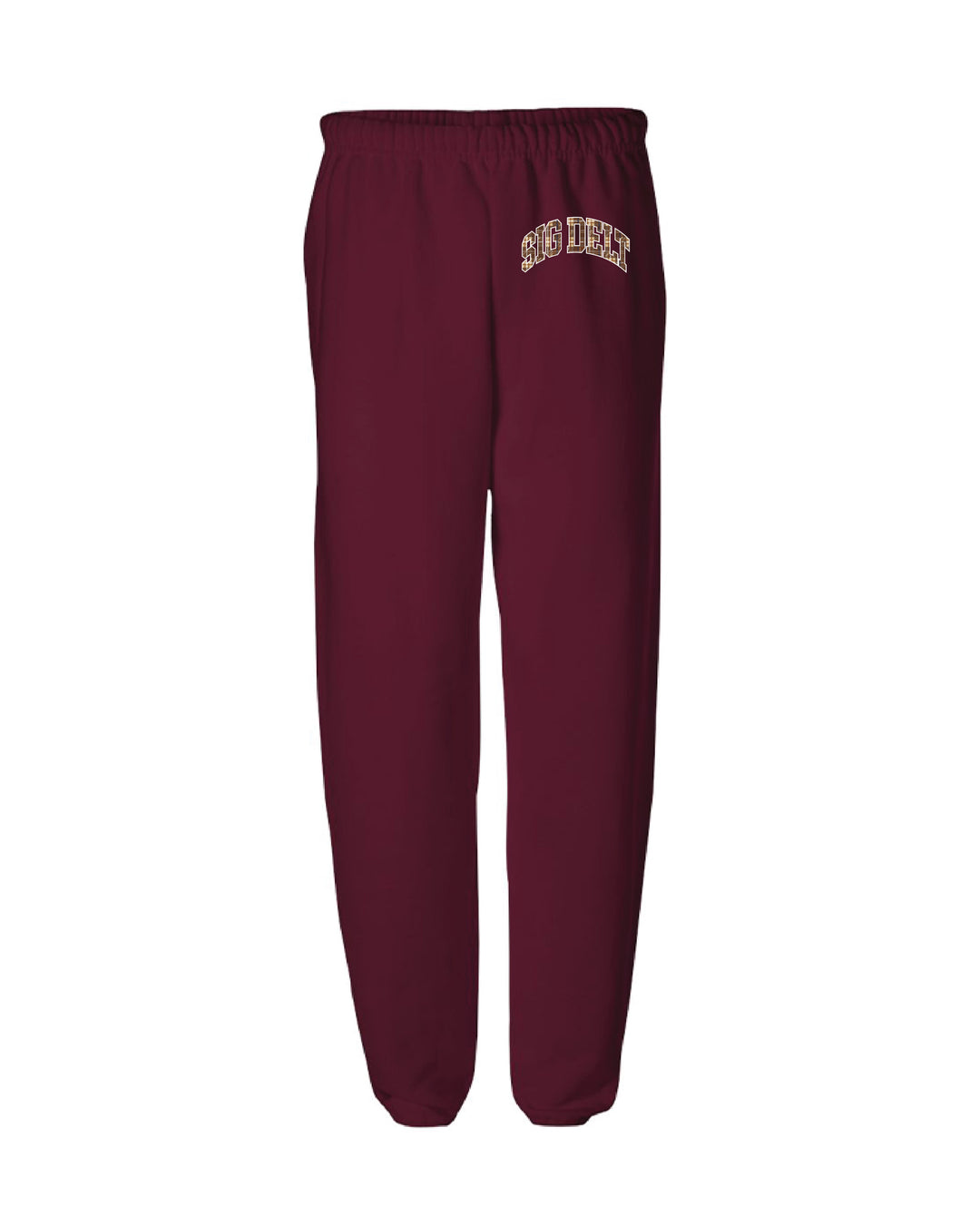 Plaid Letter Maroon Sorority Jogger