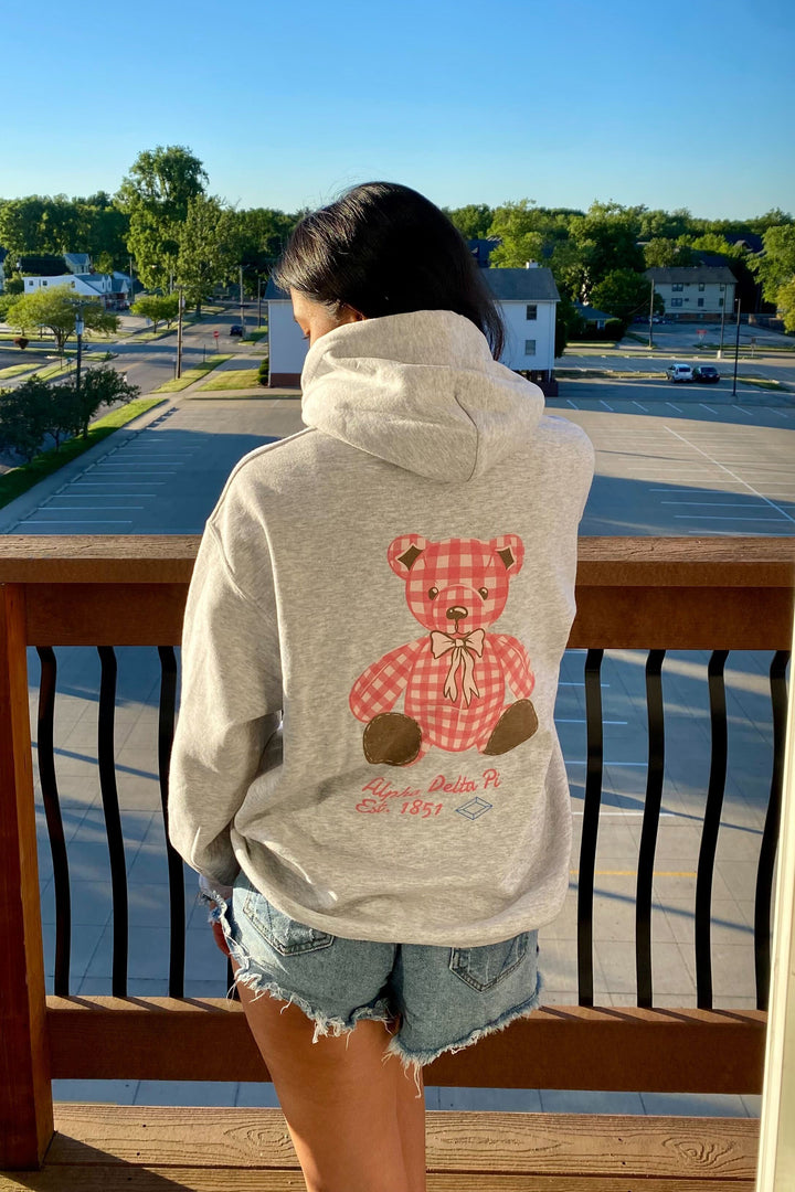 Alpha Delta Pi Plaid Teddy Hoodie